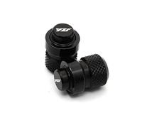 Compatibile con YZF R1 R3 R6 R25 R125 R7 R1M YZFR6 YZFR1 YZFR3 Tappo aria for valvola pneumatico CNC for moto Copertura ermetica for ruota(1Pair Black-01)
