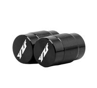 Compatibile con YZF R1 R3 R6 R25 R125 R7 R1M YZFR6 YZFR1 YZFR3 Tappo aria for valvola pneumatico CNC for moto Copertura ermetica for ruota(1Pair Black)