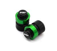Compatibile con YZF R1 R3 R6 R25 R125 R7 R1M YZFR6 YZFR1 YZFR3 Tappo aria for valvola pneumatico CNC for moto Copertura ermetica for ruota(1Pair Green-01)
