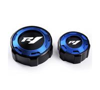Compatibile con YZF R1 YZF R1M R1 2009-2022 2023 Tappi for liquidi freni anteriori e posteriori for motociclette e accessori di protezione for porte di riempimento olio(Front and Rear blue)