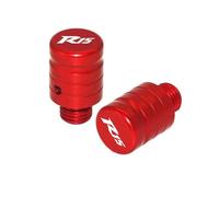 Compatibile con YZF R15 V2 V3 ABS 2009-2020 rosso blu oro moto M10 * 1,25 viti in alluminio bulloni specchio foro tappi tappo (rosso)