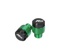 Compatibile con YZF R15 V2 V3 ABS 2009-2020 rosso blu oro R15 moto M10 * 1,25 viti in alluminio bulloni specchio foro tappi tappo (verde)