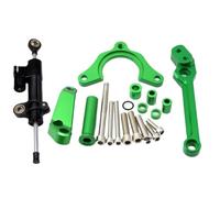 Compatibile Con Z900 2017 2018 Motociclette Kit Supporto Staffa Di Montaggio Per Ammortizzatore Di Stabilizzazione Dello Sterzo Stabilizzatore Manubrio Regolabile ammortizzatore sterzo(Black-Green)