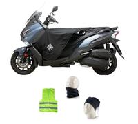 COMPATIBILE CON ZONTES 350D ANNO 2023 AL 2024 TERMOSCUD E29 EASY TUCANO URBANO COPRIGAMBE PER SCOOTER CON TUNNEL COPERTA TERMICA IMBOTTITA IMPERMEABILE AGGANCIO CON NASTRI