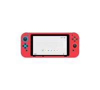 compatibile Custodia protettiva in silicone a tinta unita per console Nintendo Switch (rossa)