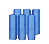 Compatibile for 46 * 14 cm Panno in microfibra Mop Testa di ricambio a strisce blu Piastra riutilizzabile Incollare tamponi puliti 6 pezzi