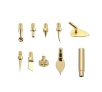 Compatibile for 7/9/10 pezzi stampante 3D saldatore inserto termico punta dado filettatura in ottone kit incorporato strumento M2 M3 M4 M5 M6 M8(10Pcs)