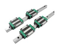 Compatibile for CNC, guida lineare con guida quadrata 2 pezzi di qualsiasi lunghezza + 4 pezzi HGH25CA / HGW25CC Carrello con blocco scorrevole for incisione su router(2Rail 4HGW25CC,1100mm)