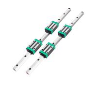 Compatibile for CNC, guida lineare con guida quadrata 2 pezzi di qualsiasi lunghezza + 4 pezzi HGH25CA / HGW25CC Carrello con blocco scorrevole for incisione su router(2Rail 4HGH25CA,700mm)