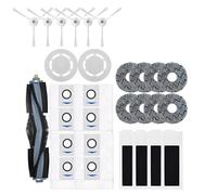 Compatibile for Deebot T20 / T20 Max / T20 Pro Accessori Spazzola laterale principale Panno for scopa Filtro HEPA Sacchetto for la polvere Parti di ricambio for robot (Color : 29PCS)