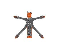 Compatibile for DJI O4 Air Unit Pro, GEP-MK5 Kit telaio X largo 5 pollici con O4 Pro DC, accessori drone quadricottero in fibra di carbonio 3K(MK5DC O4 Pro Orange)