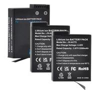 Compatibile for DJI Osmo Action 6/5/4/3, batteria da 2280 mAh con custodia di tripla ricarica rapida(3 battery)