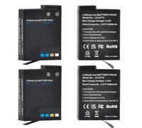 Compatibile for DJI Osmo Action 6/5/4/3, batteria da 2280 mAh con custodia di tripla ricarica rapida(4 battery)