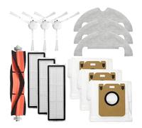 Compatibile for Dreame Bot D10 Plus RLS3D Robot Aspirapolvere Parti di ricambio Spazzola principale/laterale Filtro Hepa Mop Sacchetto for la polvere(Color:Set r)