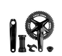 Compatibile for guarnitura Integrata RIRO 706 Bici da Strada 170mm 110BCD 53-39T 50-34T Doppia Corona Ruota dentata Cava(50-34T with BB_170MM)