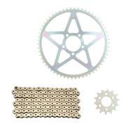 Compatibile for il set di pignoni for catena Sur-Ron X/S Light Bee, parte anteriore 14T posteriore 48T/58T 106L/112L for veicolo elettrico fuoristrada(14T 58T 112L)