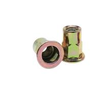 Compatibile for inserto rivetto filettato testa piatta piccolo svasato semi-esagono esagonale Rivnut Nutsert acciaio al carbonio(B,20pcs M5)