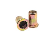 Compatibile for inserto rivetto filettato testa piatta piccolo svasato semi-esagono esagonale Rivnut Nutsert acciaio al carbonio(4 pcs,40pcs M4)