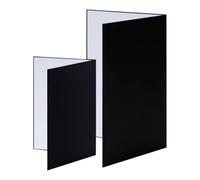 Compatibile for la fotografia in interni ed esterni - Pannello diffusore riflettore di luce da studio in cartone pieghevole 3 in 1 da 17"x12"(A4A3 Black W Silver)