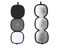 Compatibile for la messa a fuoco fotografica e la modifica della luce - Disco diffusore riflettente con bilanciamento del bianco e del grigio su 2 lati, 3 in 1, a tre ante, tenuto in mano