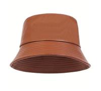 Compatibile for la Moda Invernale Cappello a Secchiello Cappelli Caldi Antivento in Pelle Artificiale Uomo Donna Berretto da Marea Selvaggia(Khaki Color)