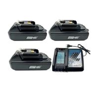 Compatibile For Makita, 18V 3Ah 3000mah, Batteria BL1830B BL1850B BL1850 BL1840 BL1860 BL1815 Batteria Al Litio Sostitutiva(3PCS 3.0AH Charger)
