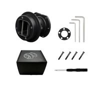 Compatibile for QR2, 1 set CNC a sgancio rapido lato ruota nero | Alluminio CNC, anodizzato nero, chiusura sicura, vestibilità sim racing, base QR2(QR2(Black))