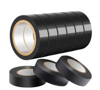 Compatibile for riparazioni elettriche, 20 rotoli di nastro isolante in gomma nera for applicazioni ad alta temperatura