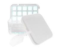 Compatibile for vassoio for cubetti di ghiaccio Stampo a 2 strati Scatola immagazzinaggio multiuso Coperchio girevole Paletta Fondo morbido in silicone Strumento for frigorifero e congelatore