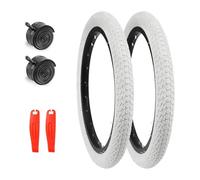 Compatibile for ZUKKA 20x1.75 Bianco Bambini Pneumatico Bici Antiscivolo Sostituzione Pneumatico for Biciclette Tricicli Guida Quotidiana(White with tubes)