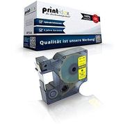 Compatibile Nastro per Dymo D1 45018 Labelpoint 150 Labelpoint 200 Labelpoint 250 Labelpoint 300 Labelpoint 350 S0720580 12 mm x 7 M Black On Gialla Nylon - Color Plus Serie