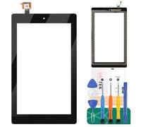 Compatibile Per Amazon Kindle Fire HD 7 7th Screen Sostituzione HD 7 2017 Touch Digitizer Pannello Sensore Vetro Kit Lente (Nero Touch)