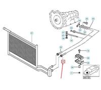 Compatibile per Bmw 7 E38 Tubo flessibile radiatore olio uscita 17222247941 2247941 Originale