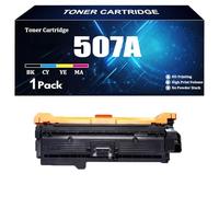 Compatibile per cartuccia di toner HP CE400A CE401A CE402A CE403A 507A con chip per stampanti HP M551 M551N M551DN M551XH M575dn M575f ,BK-1 piece
