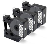Compatibile per Dymo D1 Etichette Nastro 45010 S0720500 Ricarica, Nero su Nastro Etichettatura Trasparente, 1/2" x 23 Ft, 12 mm Label Makers Tape per Dymo LabelManager PnP 160 360D 280 420P 450 Duo Label Maker, 3P