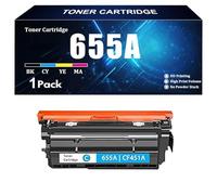 Compatibile per HP CF450A CF451A CF452A CF453A 655A sostituzione della cartuccia di toner ad alto rendimento con il chip per HP M652n M652dn M653dn M653x M653dh M681f M681z M681f M682z Colori della st