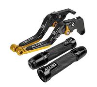 Compatibile Per Kymco ACC150 ACC180 TUTTI GLI ANNI Moto Leva Freno Frizione Allungabile Regolabile Leve Pieghevoli Manopole Manubrio(Oro)