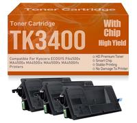 Compatibile per Kyocera ECOSYS PA4500x MA4500x MA4500ix MA4500fx MA4500ifx Cartucce toner con chip, alta capacità, 12.500 pagine,TK3400-3PC