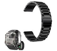 Compatibile per Metallo Acier Classique Bracelet De Remplacement Compatibile per IOWODO Smartwatch Orologio Intelligente Uomo Militari 2.01" W60 (Nero)