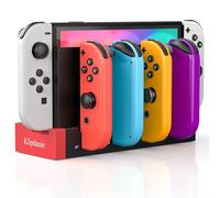 Compatibile per Nintendo Switch JoyCon, supporto 1-4 pz Joy Con, stazione di supporto per caricabatterie con indicatore LED individuale per Nintendo Switch Joy-Con