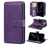 Compatibile per OPPO A3 Pro 5G / A80 5G (Couleur: Viola) Custodia a portafoglio in pelle multi slot per carte di credito flip back caso