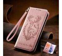 Compatibile per OPPO Reno 12F 5G / 4G / Reno 12FS 5G (Couleur : Rosa) Magnetico Flip Portafoglio in pelle modello design cinturino Case