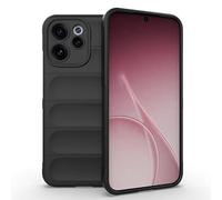 Compatibile per Oppo Reno 15F 5G (Colore: Nero) Custodia posteriore rigida antiurto in silicone 3D