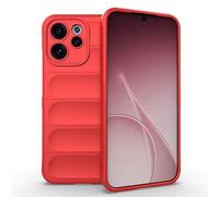 Compatibile per Oppo Reno 15F 5G (Colore: Rosso) Custodia posteriore rigida antiurto in silicone 3D
