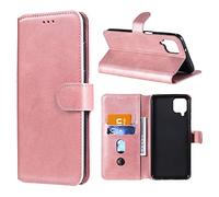 Compatibile per Samsung Galaxy A12 / M12 SM-A125F / A125 Schermo 6.5 Custodia COVER case STAND FLIP LIBRO GEL SILICONE eco pelle portafoglio magnetica porta carte Rosa