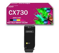 Compatibile per set cartucce toner a colori Lexmark CX730 CS730de CS735de CX730de CX735adse CX737adzse, sostituzione 71C20K0 71C20C0 71C20M0 71C20Y0,Yellow-1Pack