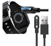 Compatibile per smartwatch Fire-Boltt Ring Bluetooth Calling Smartwatch da 1,7 pollici, ricarica magnetica USB a 2 pin compatibile con Fire-Boltt Ring 3 Smartwatch da 1,7 pollici BSW005 (nero)