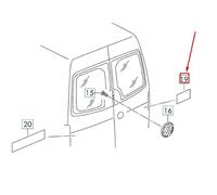 Compatibile per Volkswagen Crafter 2E Mk1 Stemma posteriore con scritta 2E0853675E2Zz Originale