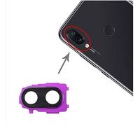COMPATIBILE Per XIAOMI REDMI NOTE 7 / NOTE 7 PRO / M1901F7E M1901F7C M1901F7 Ricambio vetro posteriore vetrino scocca lente obbiettivo+Cornice RING rear fotocamera BACK camera (Viola)