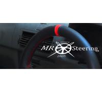 Compatibile Renault Megane I 1995-2003 Vera Pelle Volante Cover+ Rosso Cinturino
